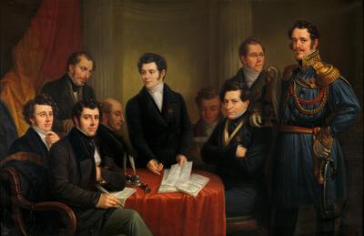Het Voorlopig Bewind van België in 1830, Ch. Picqué, 1864, Nederlanden,