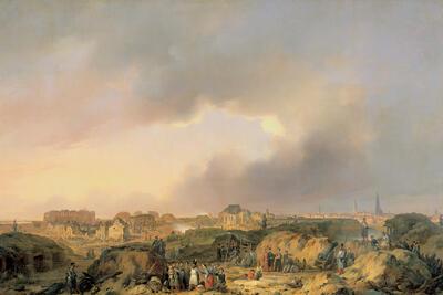De citadel van Antwerpen kort na het beleg in 1832 en de overgave van de Nederlandse bezetters aan de Fransen, Nederlanden,