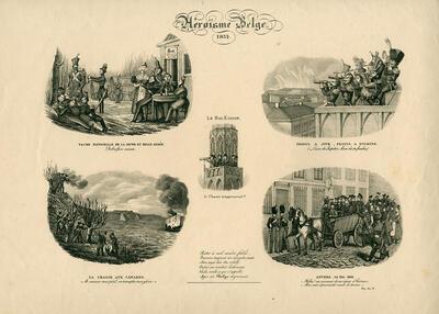 Spotprent op het ‘Belgisch heroïsme’, 1832