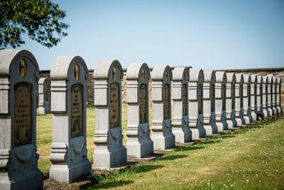 groote oorlog, De Belgische militaire begraafplaats  van Sint-Margriete-Houtem met graven van gesneuvelden bij de Getelinie 