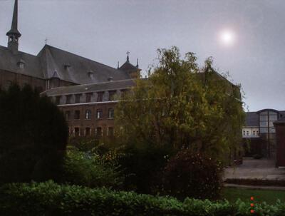 Zicht op het klooster van de Minderbroeders, Mindere,