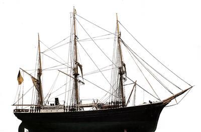 Model van het Belgische poolschip Belgica, Hout,