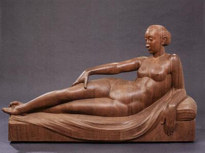 Rik Wouters, Nante Wijnants, Liggend naakt, hout