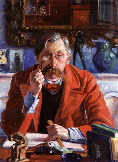 Portret van Emile Verhaeren door Georges Tribout, 1907