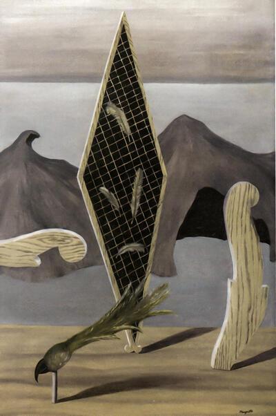 René Magritte, Les Epaves de l'ombre (De wrakken van de schaduw), 1926, olieverf op doek, Grenoble,