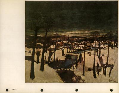 Albert Saverys, Winter in Vlaanderen, olieverf op doek,