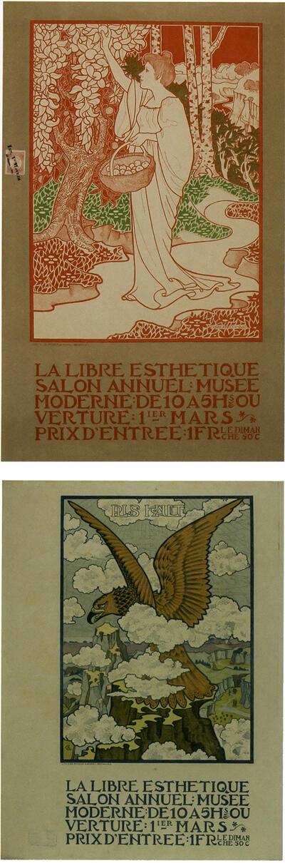 Affiche voor het jaarlijks salon van de kunstkring La Libre Esthétique in Brussel,