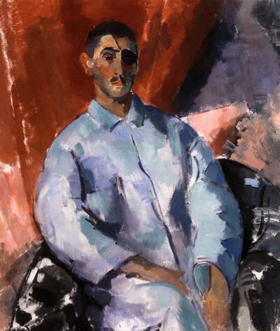 Rik Wouters, Zelfportret met zwarte ooglap, 1915, olieverf op doek,