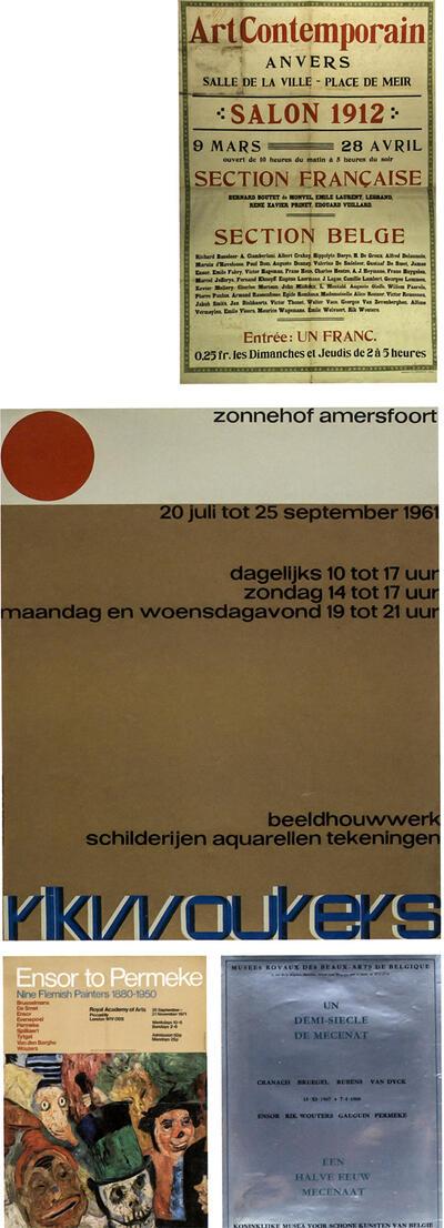 Affiches voor de tentoonstellingen Rik Wouters