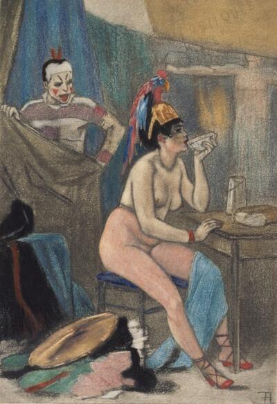  Félicien Rops, L'Entracte de Minerve. Série des Cent légers croquis, 1878-1881.