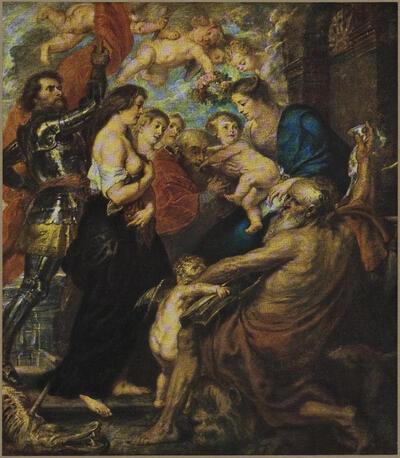 P.P. Rubens De H. Maagd en het kind Jezus vereerd door verschillende heiligen