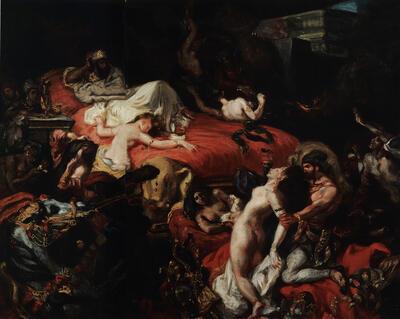 Eugène Delacroix, De dood van Sardanapalus, 1844, olieverf op doek, 