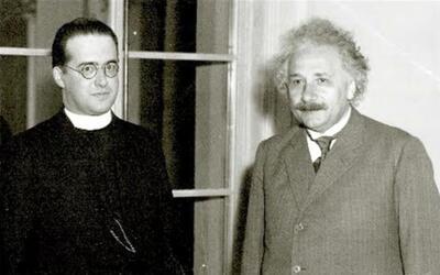 KNAL Georges Lemaître en Albert Einstein in het California Institute of Technology