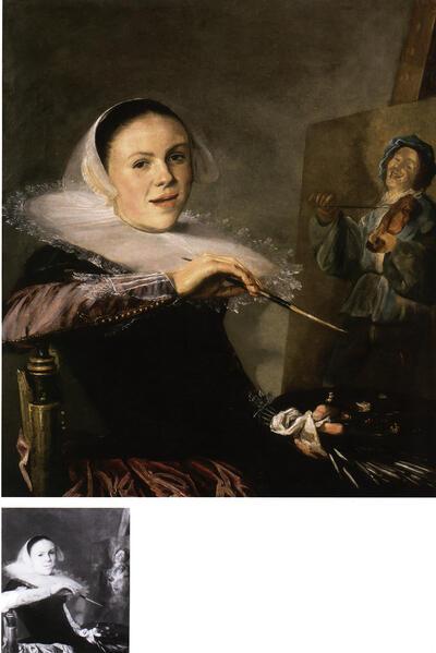 Judith Leyster, zelfportret, doek,