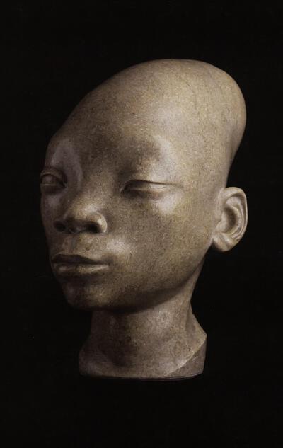 Koloniale kunsten, Joanna Tercafs, Odani, Mayogo-vrouw, 1935, witte steen en marmer,