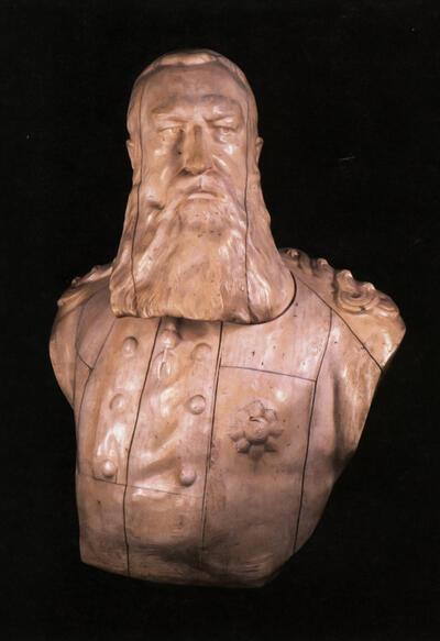 Thomas Vinçotte, Buste van Leopold II, ivoor,
