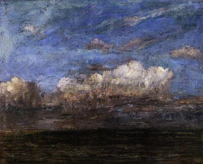 De witte wolk, 1884, Doek, James Ensor,