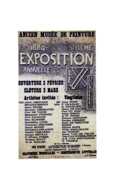 James Ensor, Affiche voor de 6" tentoonstelling van les XX