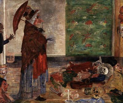 James Ensor, De verbazing van het masker Wouse, Olieverf op doek,