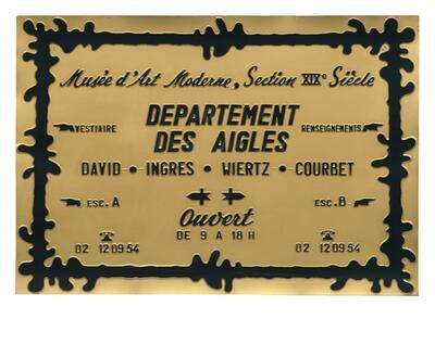 Département des Aigles (David – Ingres – Wiertz – Courbet), 1968 Afdeling Adelaars (David – Ingres – Wiertz – Courbet)  