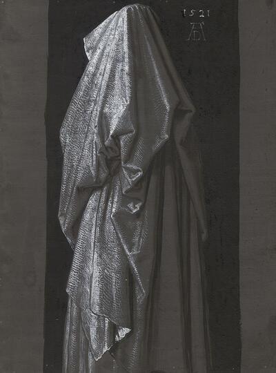 Albrecht Dürer, detail Een vrouw in Nederlandse kledij
