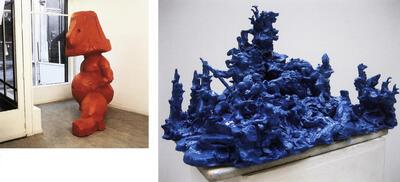 Red One, 1999, gips en acryl, Aux Armes et Caetera, 2007, keramiek, Nadia Naveau, 