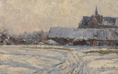 Albert Baertsoen, 'Dorp onder de sneeuw', 1892, MSK Gent