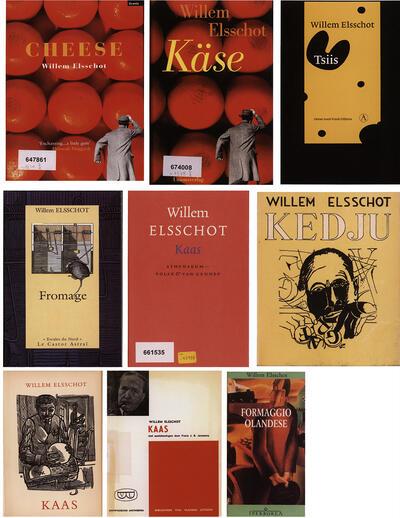 De Stadsbibliotheek Antwerpen verzamelt de Vlaamse literatuur in al zijn edities, met inbegrip van vertalingen. Ter illustratie enkele exemplaren van Kaas van Willem Elsschot, erfgoedbibliotheek,