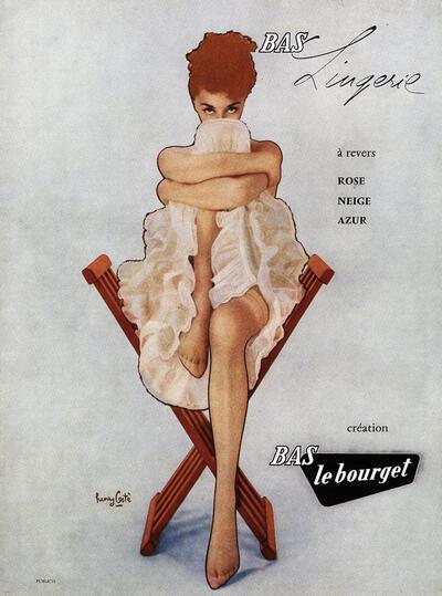Henry Cestè, advertentie voor de nylon panties Le Bourget (Frankrijk), 1956, expo 58,