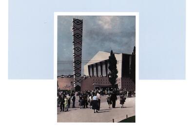 De Koloniale Sectie met het gouvernementspaleis, expo 58,