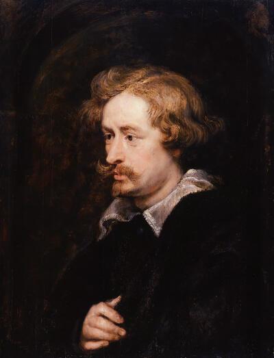 Pieter Paul Rubens, Portret van Antoon van Dyck, olieverf op hout,