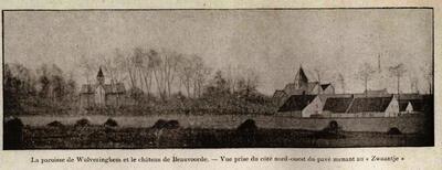 Illustratie uit 'Le fief-manoir', p 212, naar een fotocliché van Véron De Deyne.