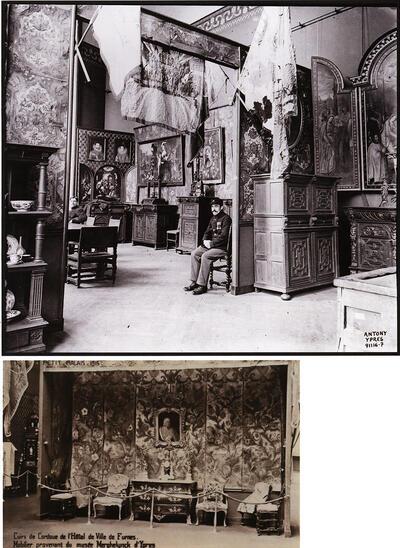 Hoekje in de 'Salie flamande' van het Petit Palais te Parijs, Arthur Mergelynck,