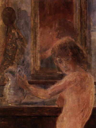James Ensor, Kinderen aan het ochtendtoilet, 1886, olieverf op doek,