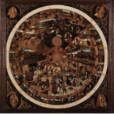 Een uniek topstuk: Brabantse uur- en kalenderwijzerplaat van een Leuvens meester omstreeks 1500. Collectie Museum M Leuven