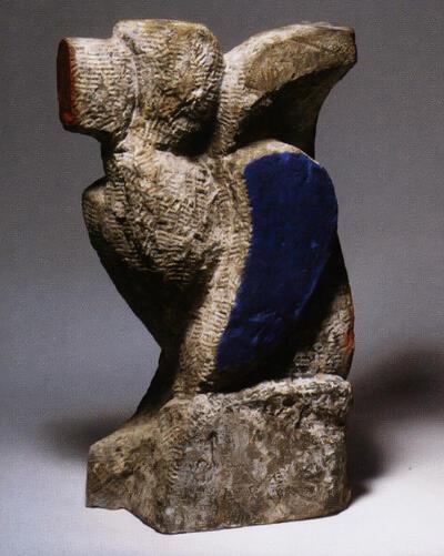 Henry Heerup, Fugl Phonix, ca. 1950, geschilderd graniet,