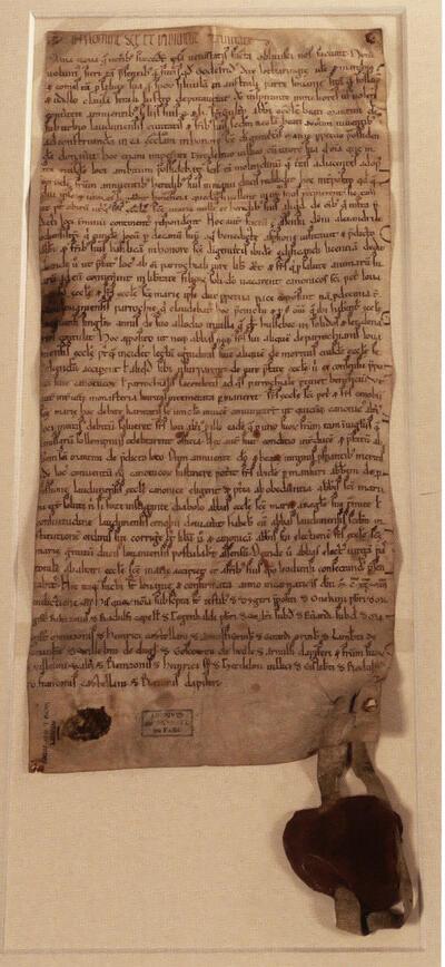 De stichtingsoorkonde van de abdij, 1129, parkabdij,