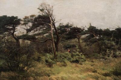 Isidore Meyers (1836- 1916), Na de regen, olieverf op doek, Kalmthout,