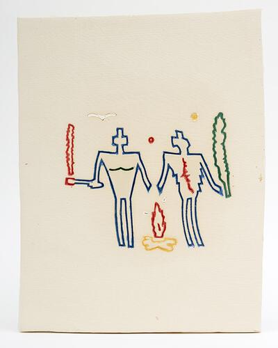Frank&Robbert Robbert&Frank, sculptuur Self-portrait Clay Tablet - Ritual Fire