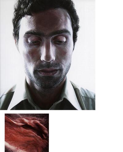 Cindy Wright, Pieter Vermeersch 2, olieverf op doek, Rosbief, schilderkunst,