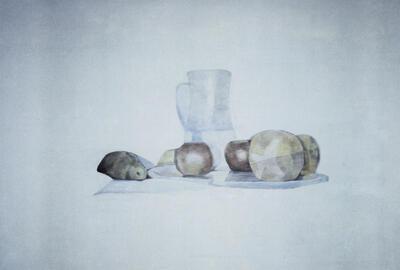 Luc Tuymans, Still-life, 2002, olieverf op doek, schilderkunst