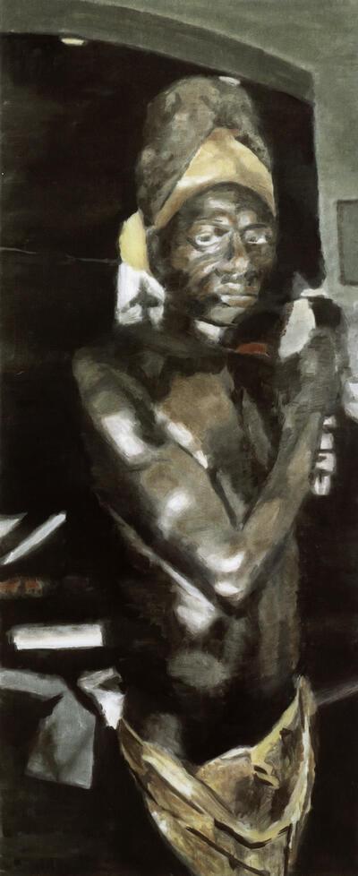Luc Tuymans, Sculpture, 2000, olieverf op doek, schilderkunst,