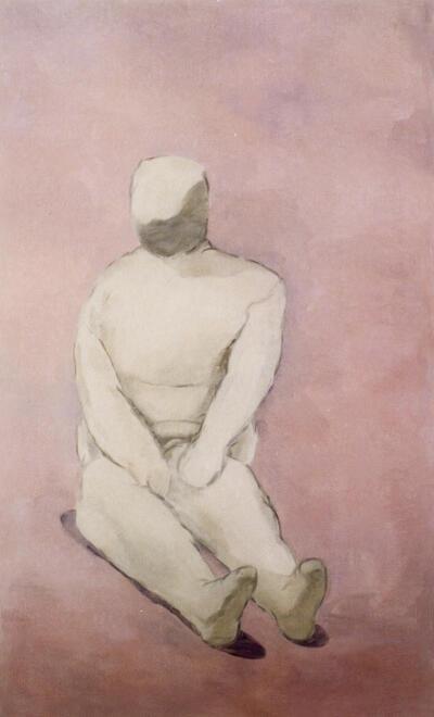 Guy Van Bossche, Zonder titel - Kinderkleedje V, 1995, olieverf op doek, schilderkunst,
