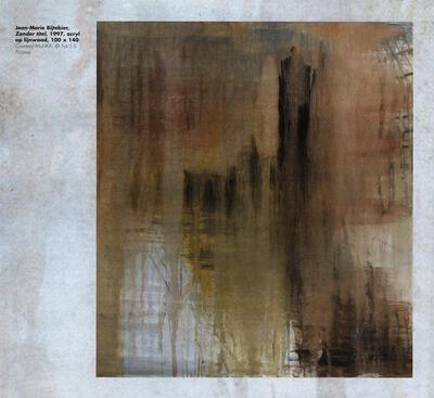 Jean-Marie Bijtebier, Zonder titel, 1 997, acryl op lijnwaad, 100 x 140 Courtesy MuHKA, © Syb'L S. Pictures, schilderkunst