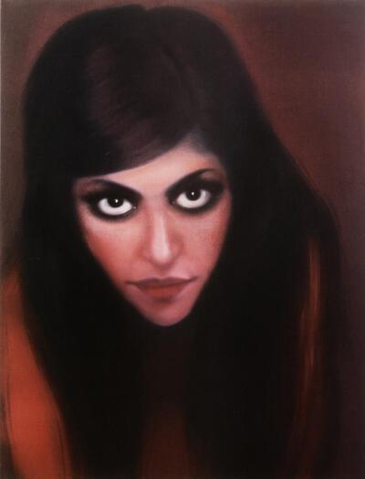Maryam Najd, Zelfportret, 2005, olieverf op doek, schilderkunst,