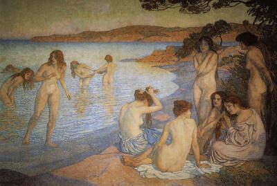 Théo Van Rysselberghe, Het blakende uur, 1897, Doek,