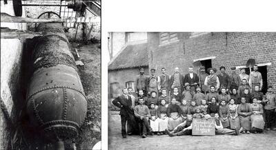 Het personeel d.d. 1902.Foto uit de infobrochure  "Papiermolen Herisem".