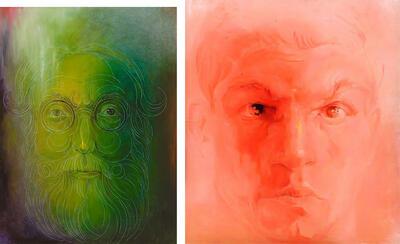 Zelfportret, 1970, olieverf op hardboard, Bokser, 1938, olieverf op triplex, hardboard,