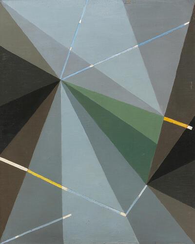 Abstract, 1920, olieverf op karton,