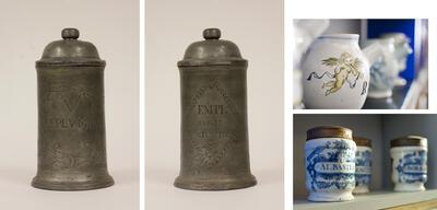 Apotheekmuseum in Maaseik, Potten uit tin en geglazuurd aardewerk
